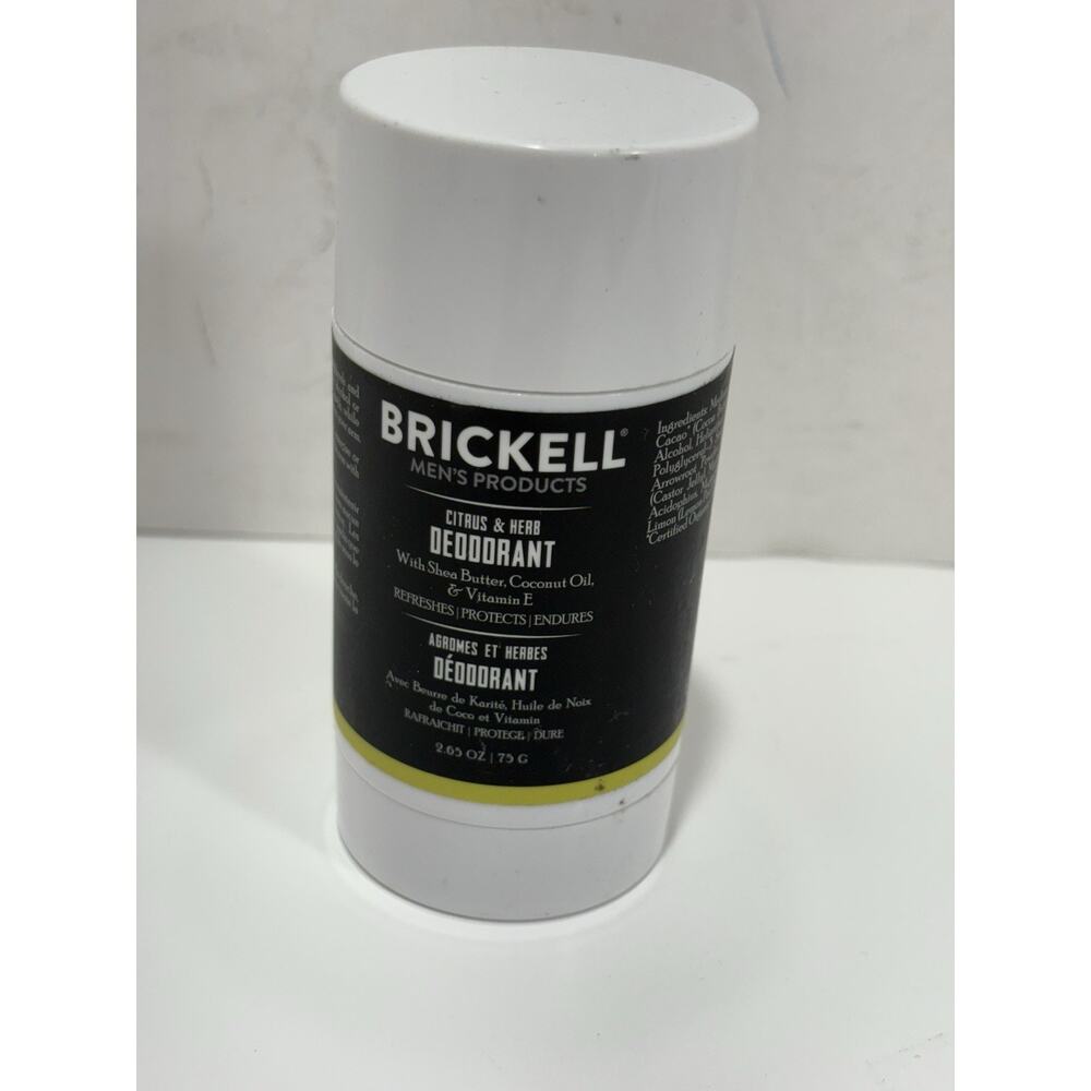 Brickell Men's Products Citrus & Herb Deodorant For Men 2.65oz No Box RARE